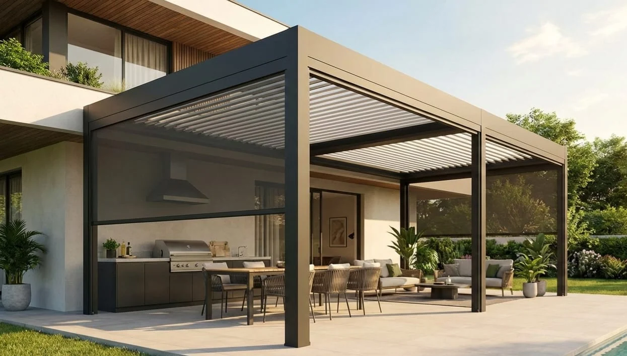 Zatvoren letnji prostor — Bioklimatska pergola · ZIP screen