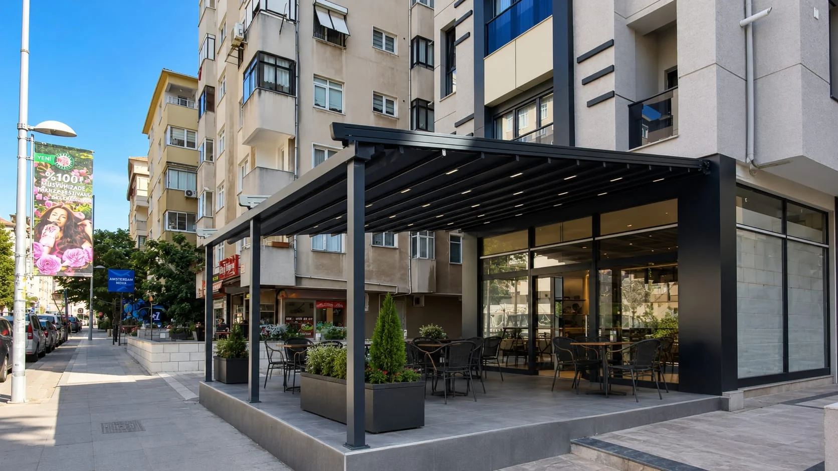 Gradski lokal — Klasična pergola · urbana terasa